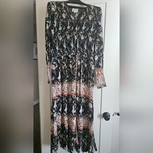 Floral Long Sleeve Maxi Dress